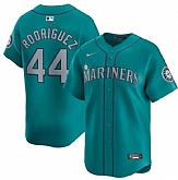 Men's Seattle Mariners #44 Julio Rodriguez Aqua Alternate Limited Stitched jersey Dzhi,baseball caps,new era cap wholesale,wholesale hats
